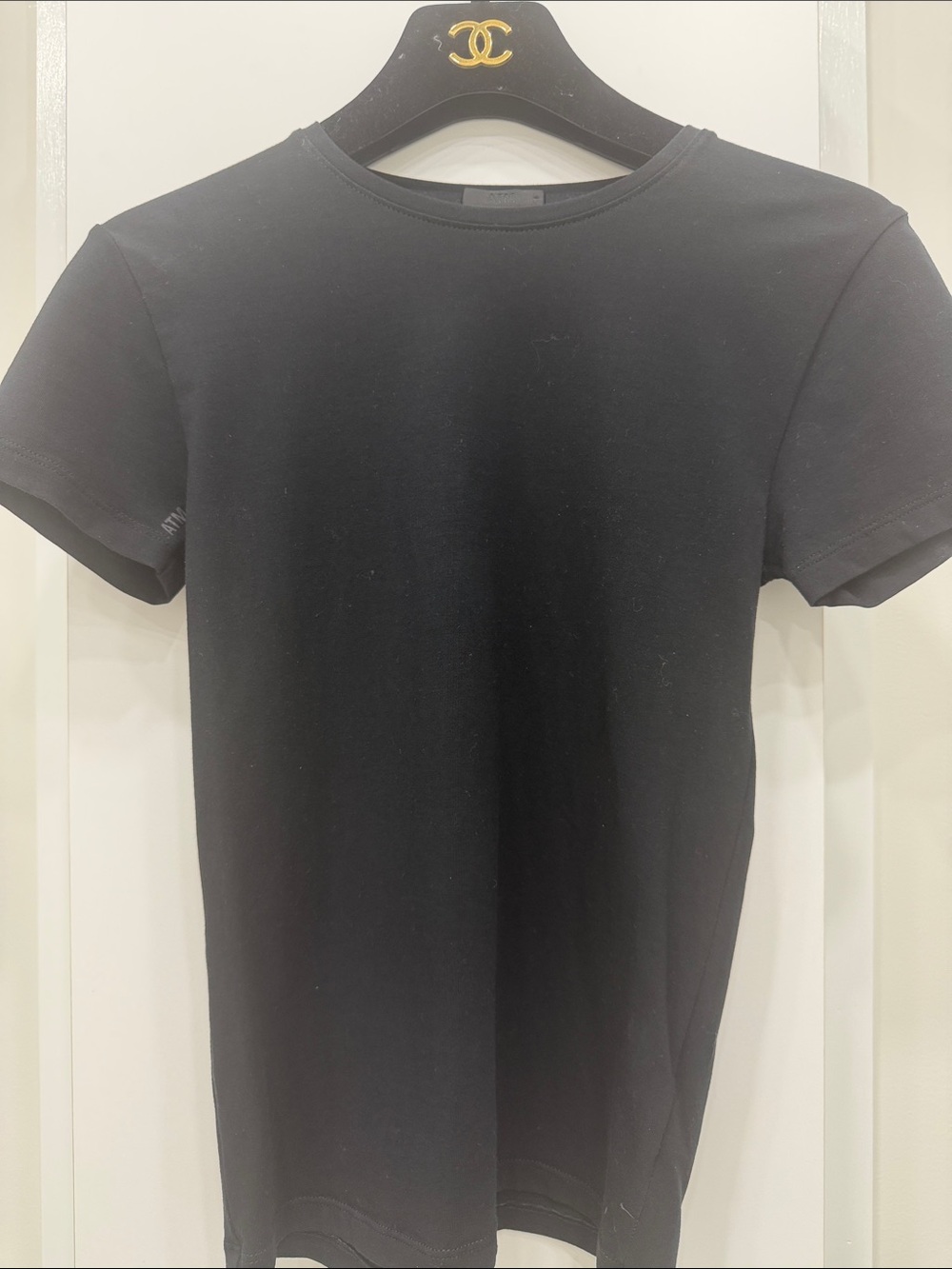 ATM Black Short-Sleeve Crewneck T-Shirt
